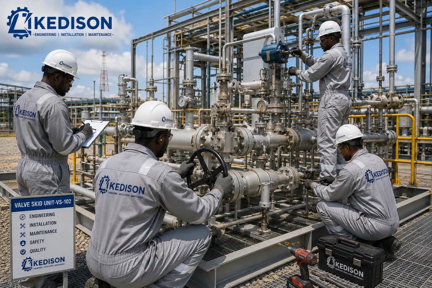 Ikedison engineers on site